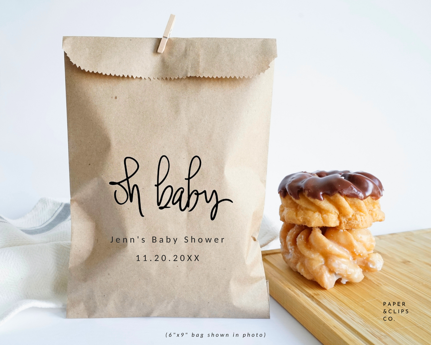 Oh Baby - Brown Party Bags