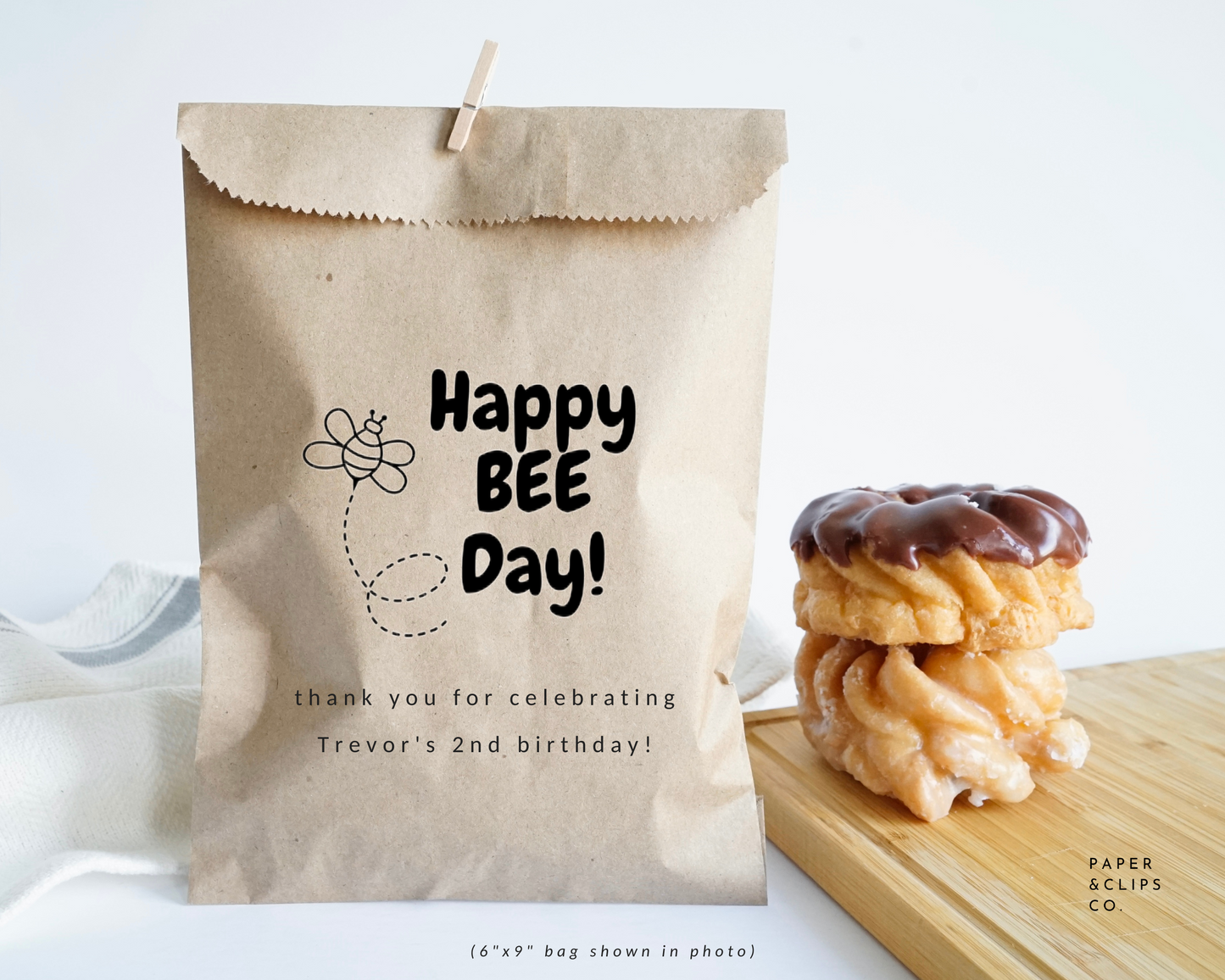 Happy Bee Day - Brown Party Bags