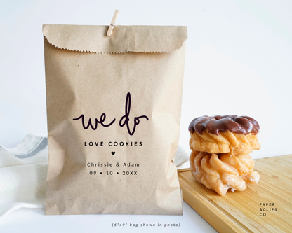 We Do Love Cookies - Brown Party Bags