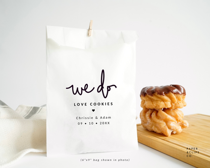 We Do Love Cookies - White Party Bags