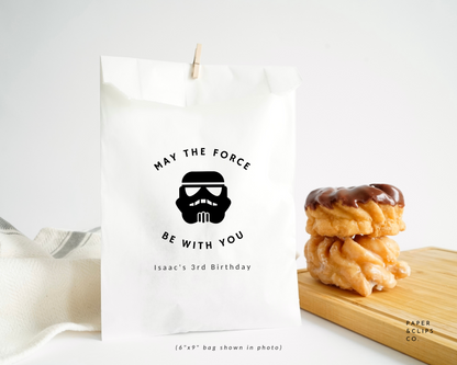 May The Force Be With You - White Party Bags