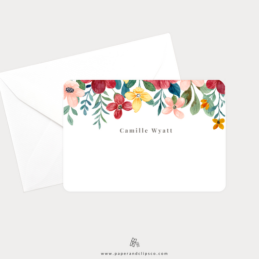 Blossom Floral Note Cards (Personalized)