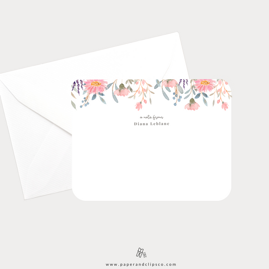 Floral Note Cards (Personalized)