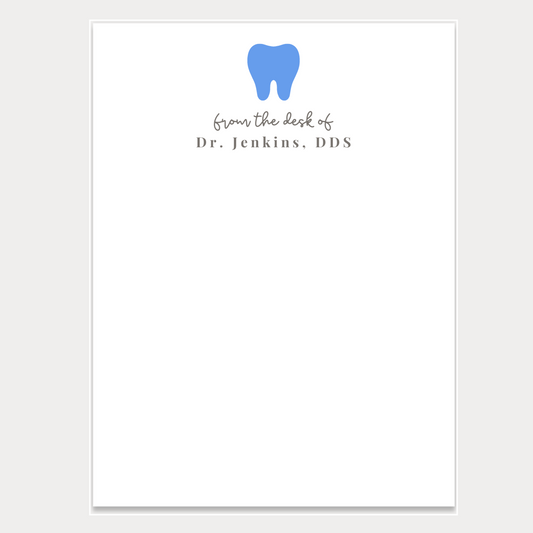 Give a thoughtful and useful gift for a dentist, orthodontist, dental hygienist or dental assistant. Personalized notepads are exactly the gift they’d love. Notepads are available in two sizes with 48 pages per notepad. Wrapped in cellophane gift wrap - ready to be gifted! Great for Dentist or Dental Hygienist appreciation gifts. 