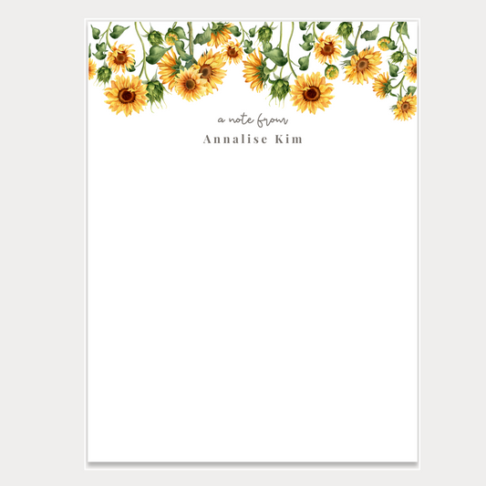 Sunflower Notepad