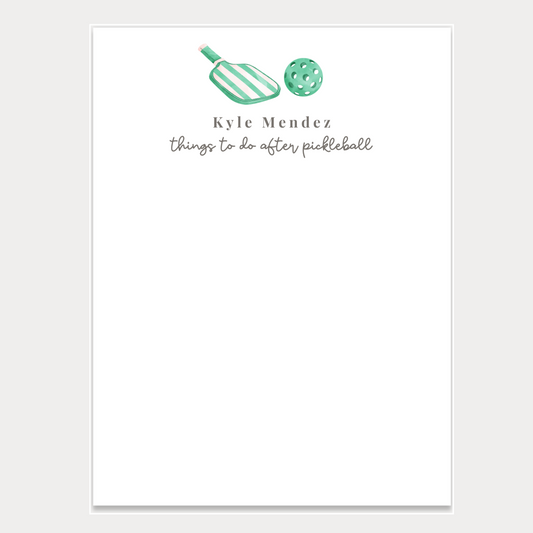 Give a thoughtful and useful gift for the pickleball lover. Personalized pickleball notepads are exactly the gift they’d love.