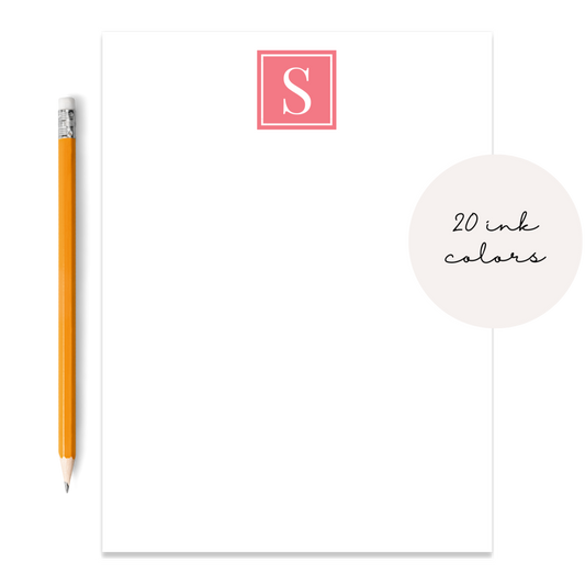 Monogram Initial Notepad