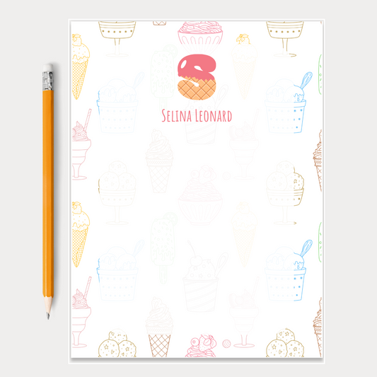 Give a thoughtful and useful gift a kid (or kid at heart) would love. Customize their names with ice cream-like text and ink color of your choice! Personalized notepads are exactly the gift they’d love.