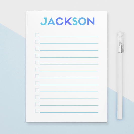 Custom Name To-Do List Notepad