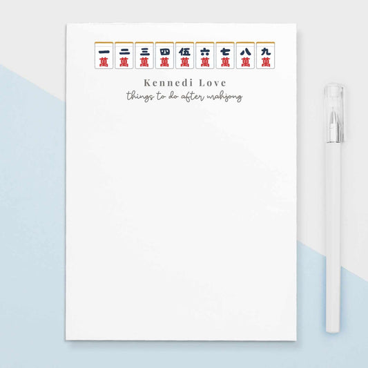 Give a thoughtful and useful gift for someone who loves playing Mahjong. Personalized notepads are exactly the gift they’d love. 