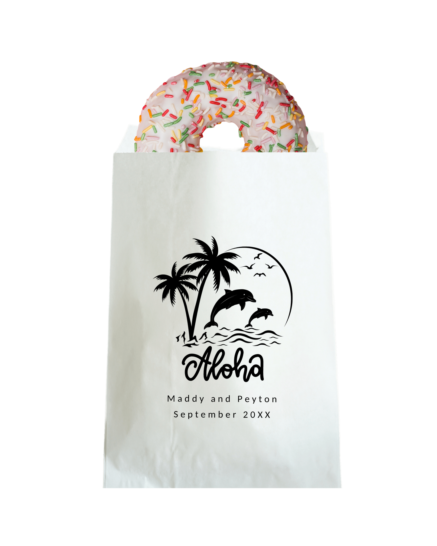 Aloha Hawaii - White Party Bags
