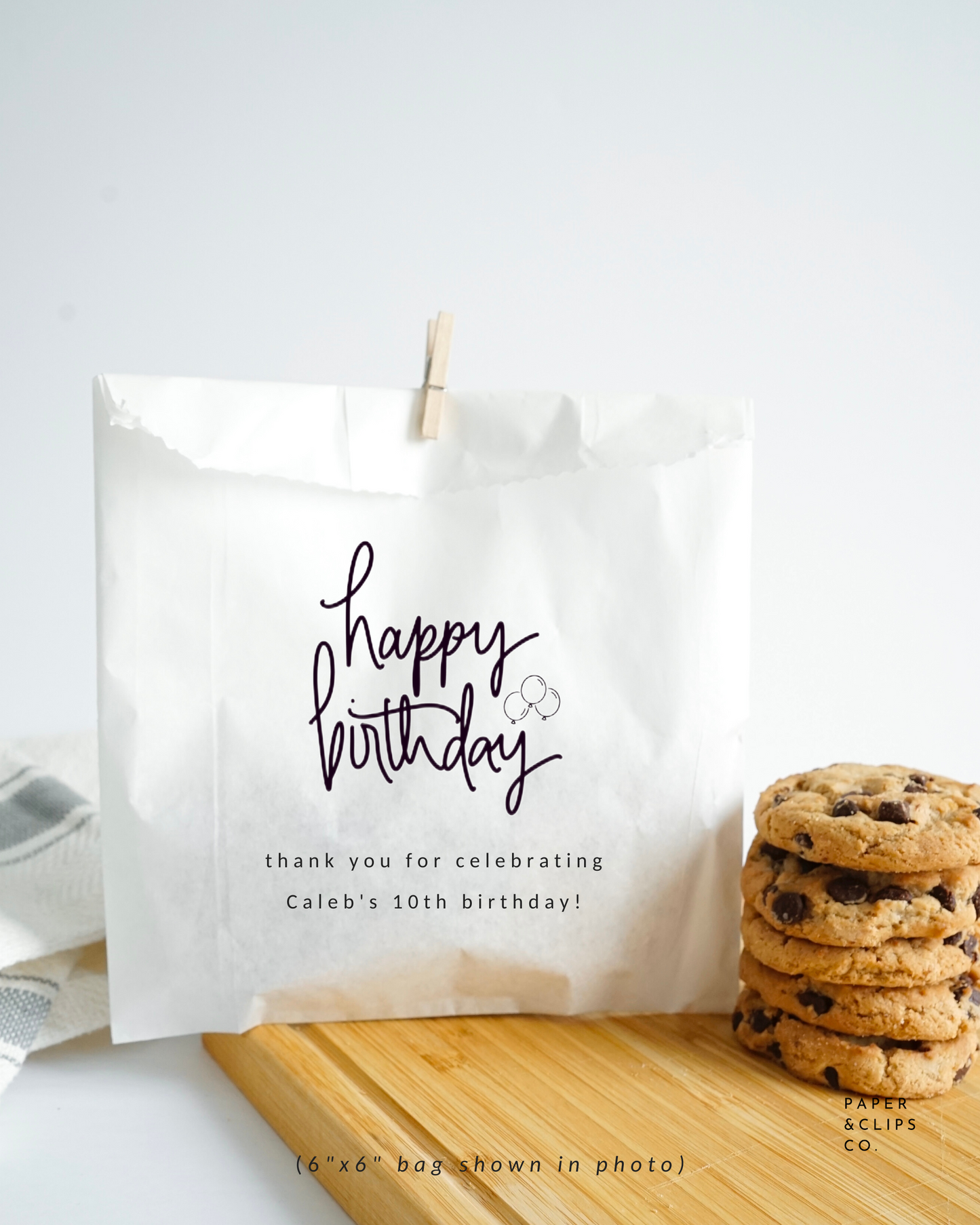 Happy Birthday - White Party Bags