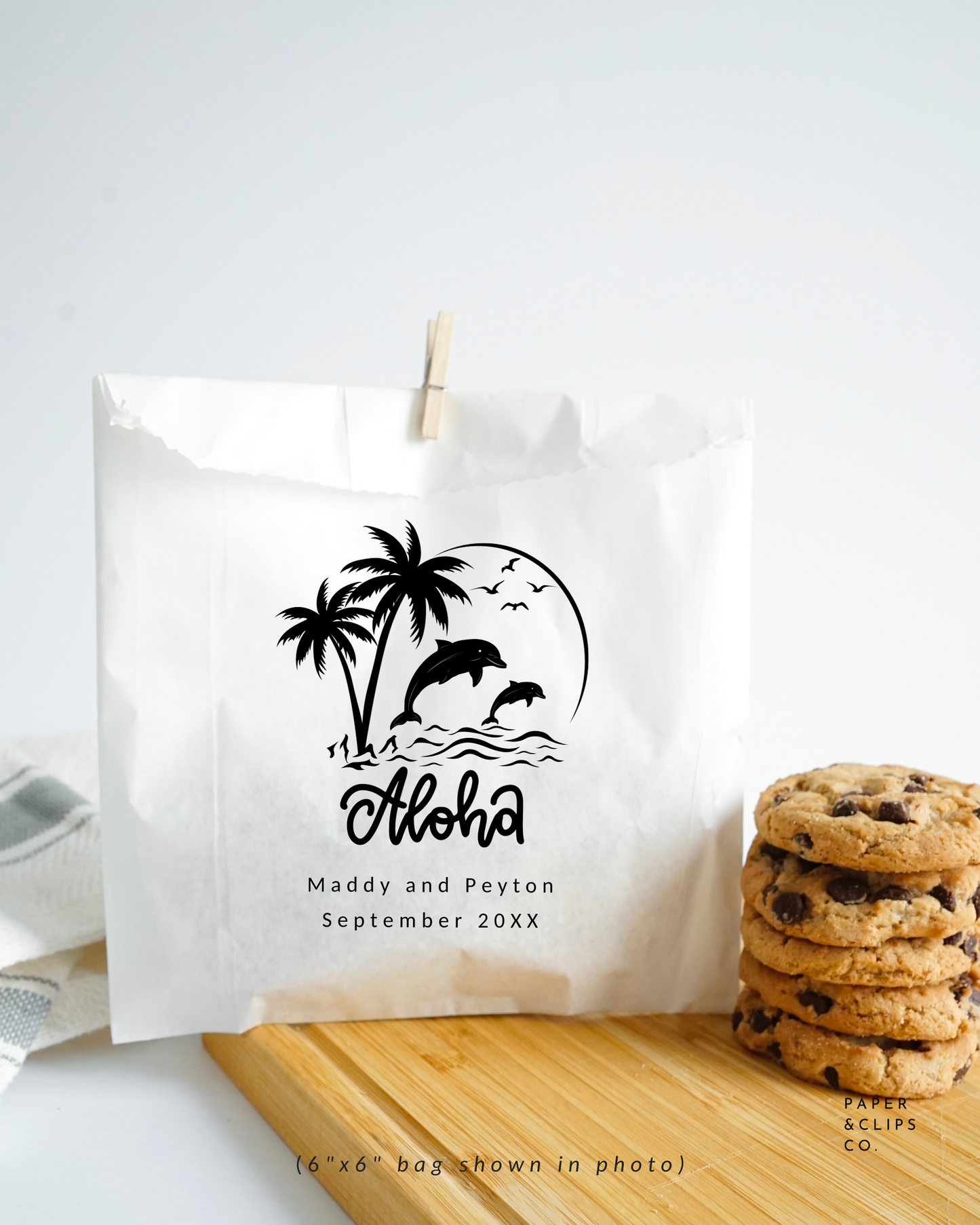 Aloha Hawaii - White Party Bags
