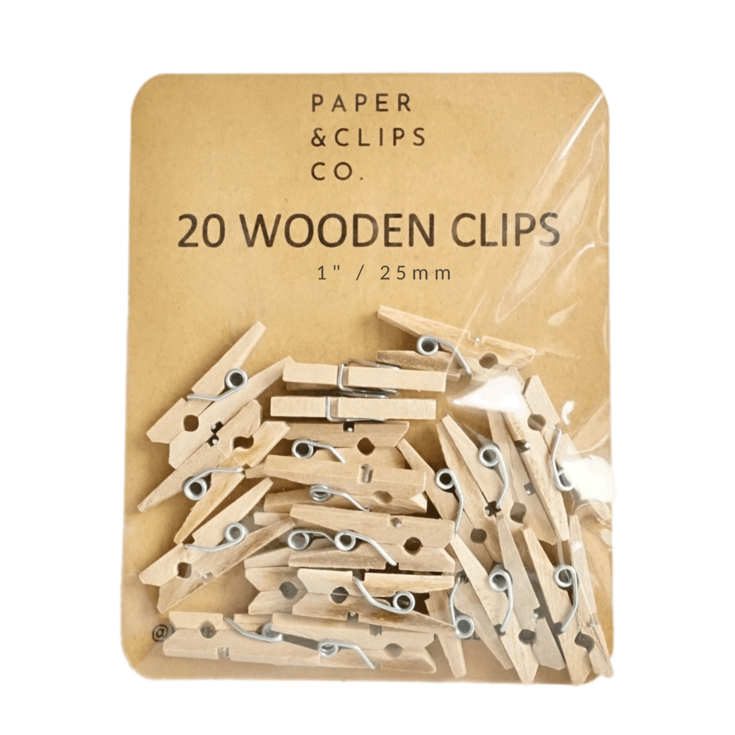 Brown Miniature Clothespins Wooden Clips