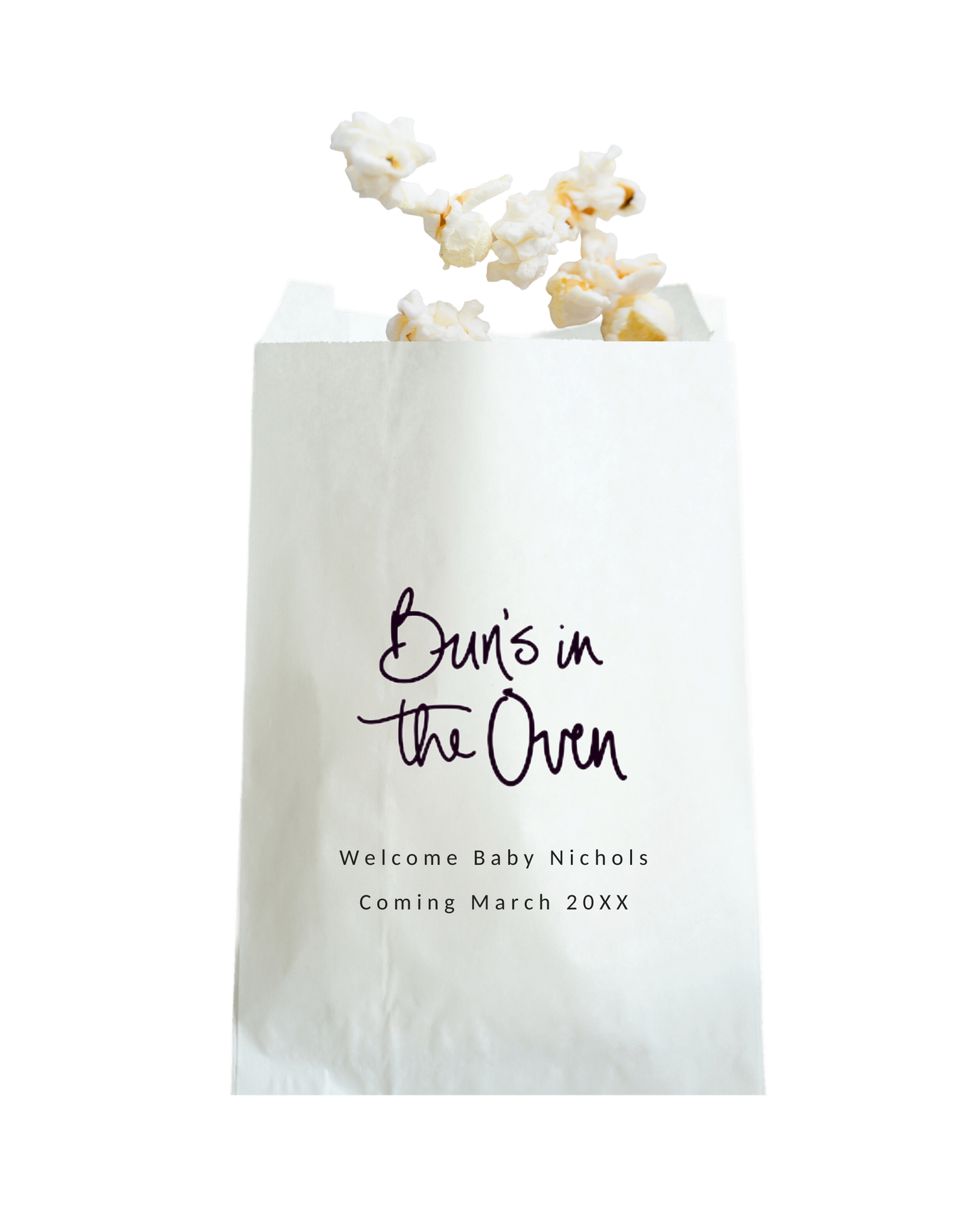 Buns In The Oven - White Party Bags
