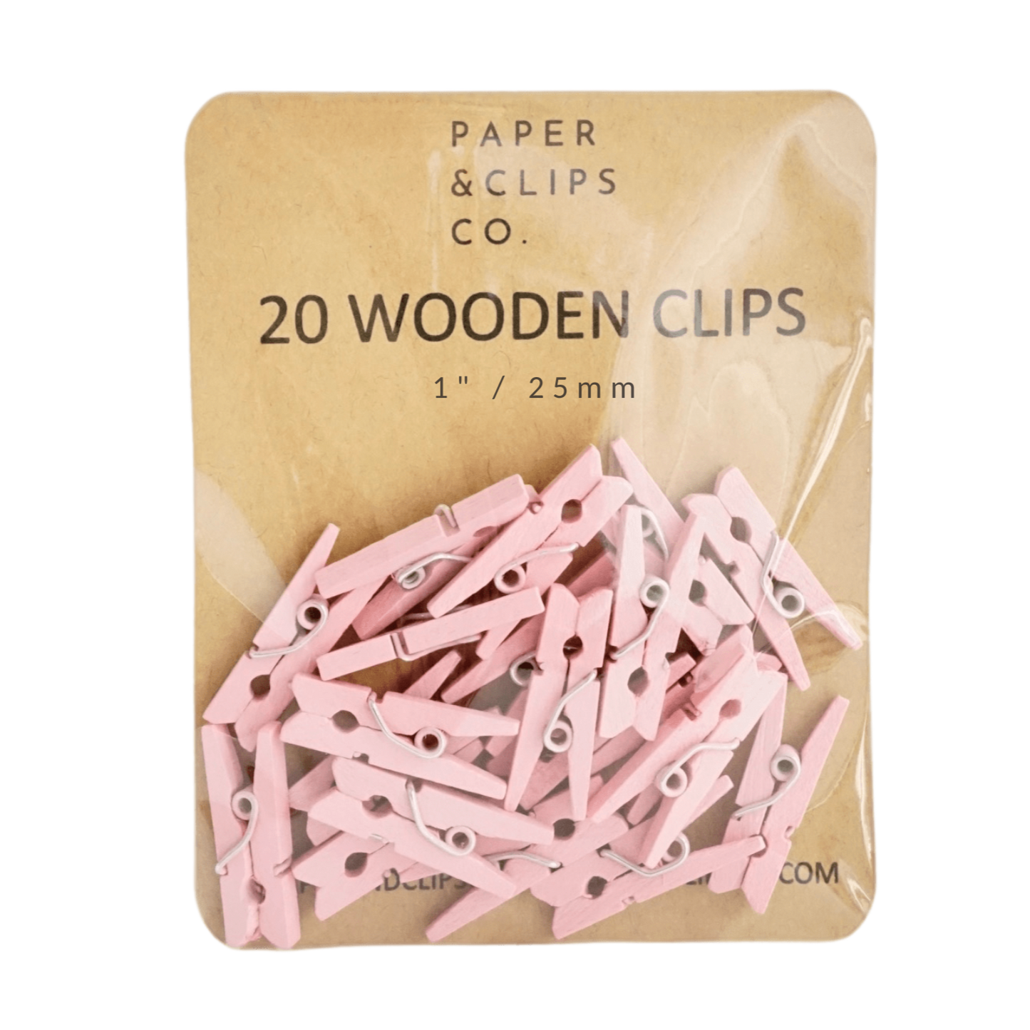 Pink Miniature Clothespins Wooden Clips