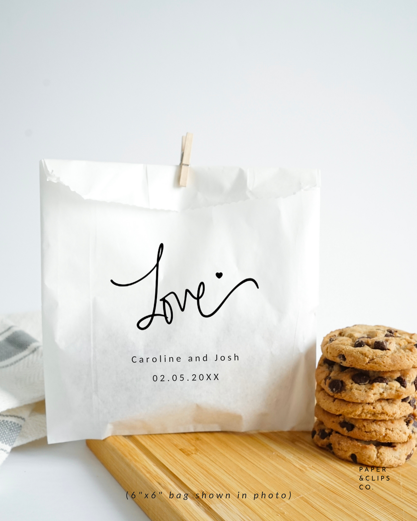 LOVE - White Party Bags