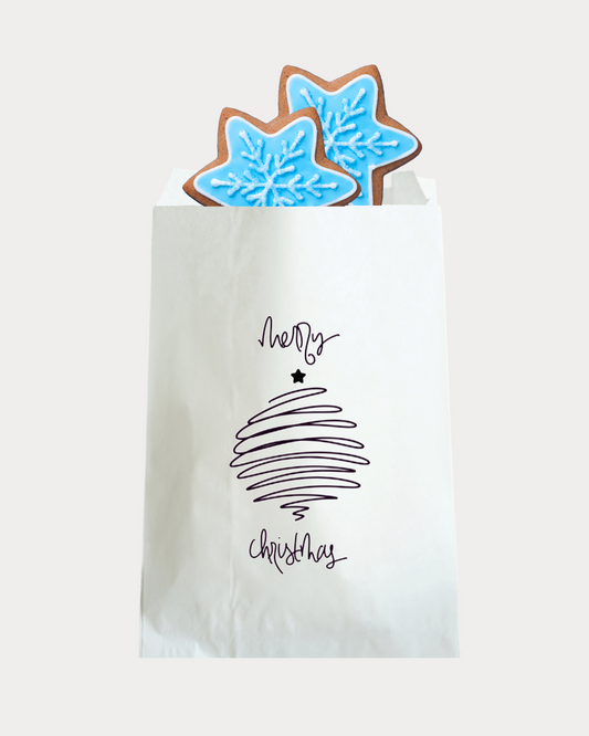 Christmas Holidays white party gift bags (pack of 10). These one of a kind, durable party paper bags make great food packaging, adding a nice touch to the special holiday season.