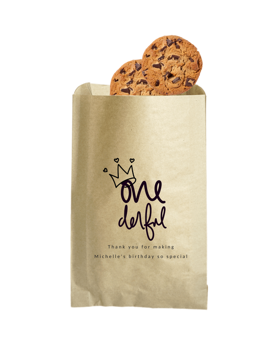 Onederful - Brown Party Bags