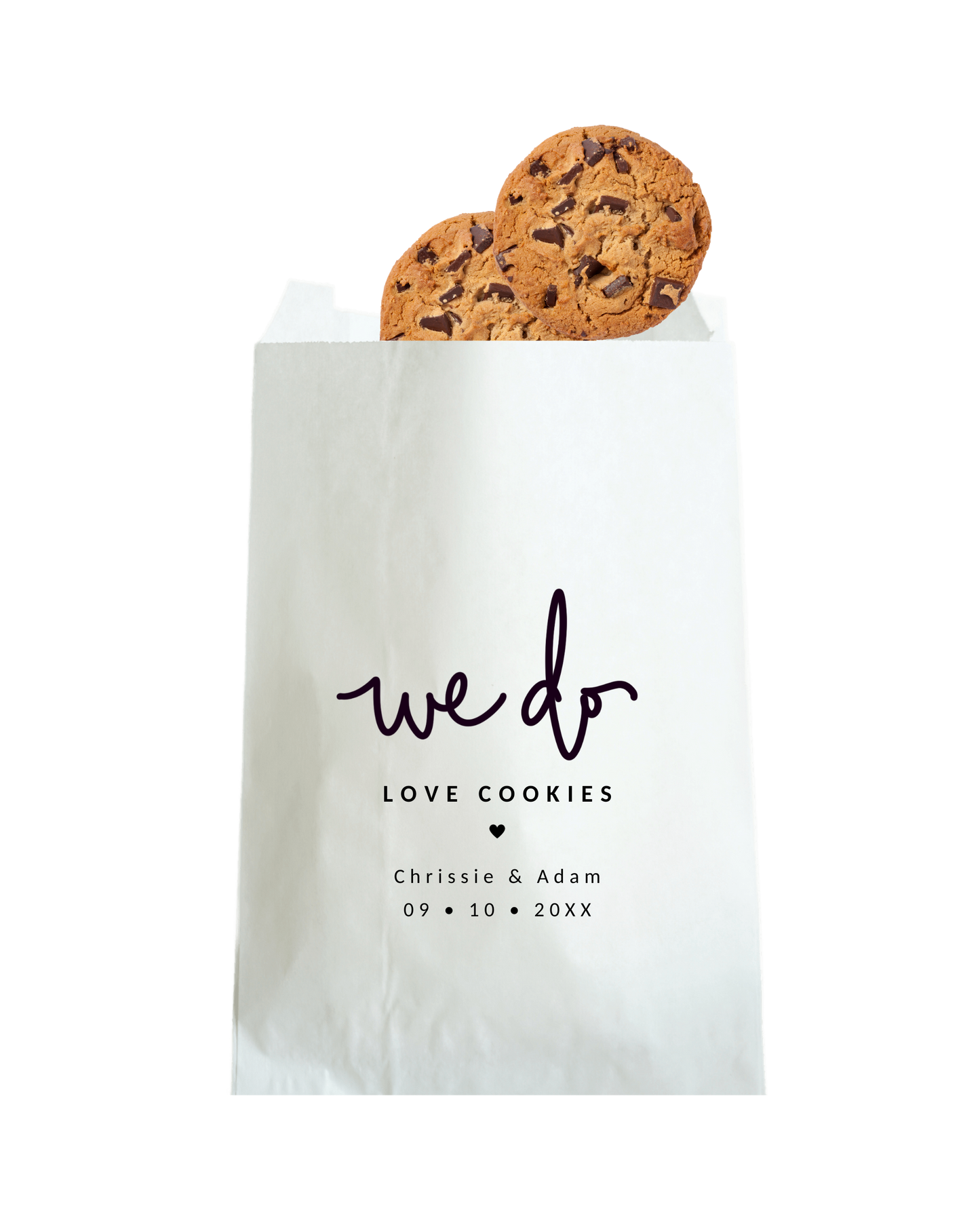 We Do Love Cookies - White Party Bags
