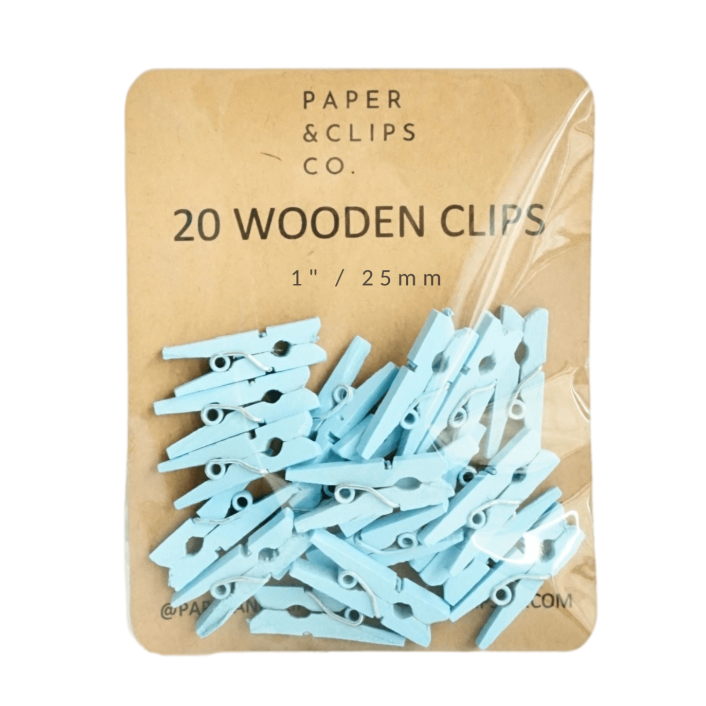Blue Miniature Clothespins Wooden Clips