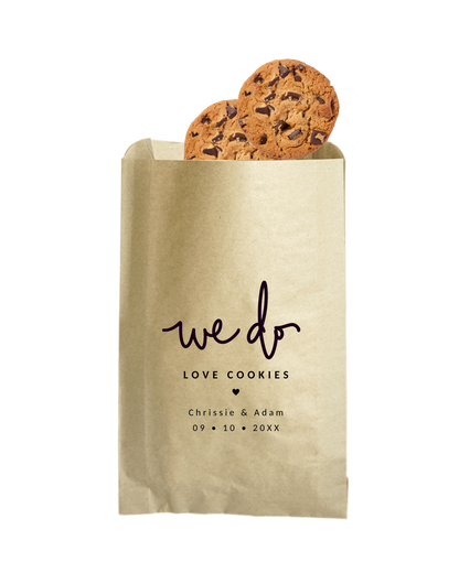 We Do Love Cookies - Brown Party Bags