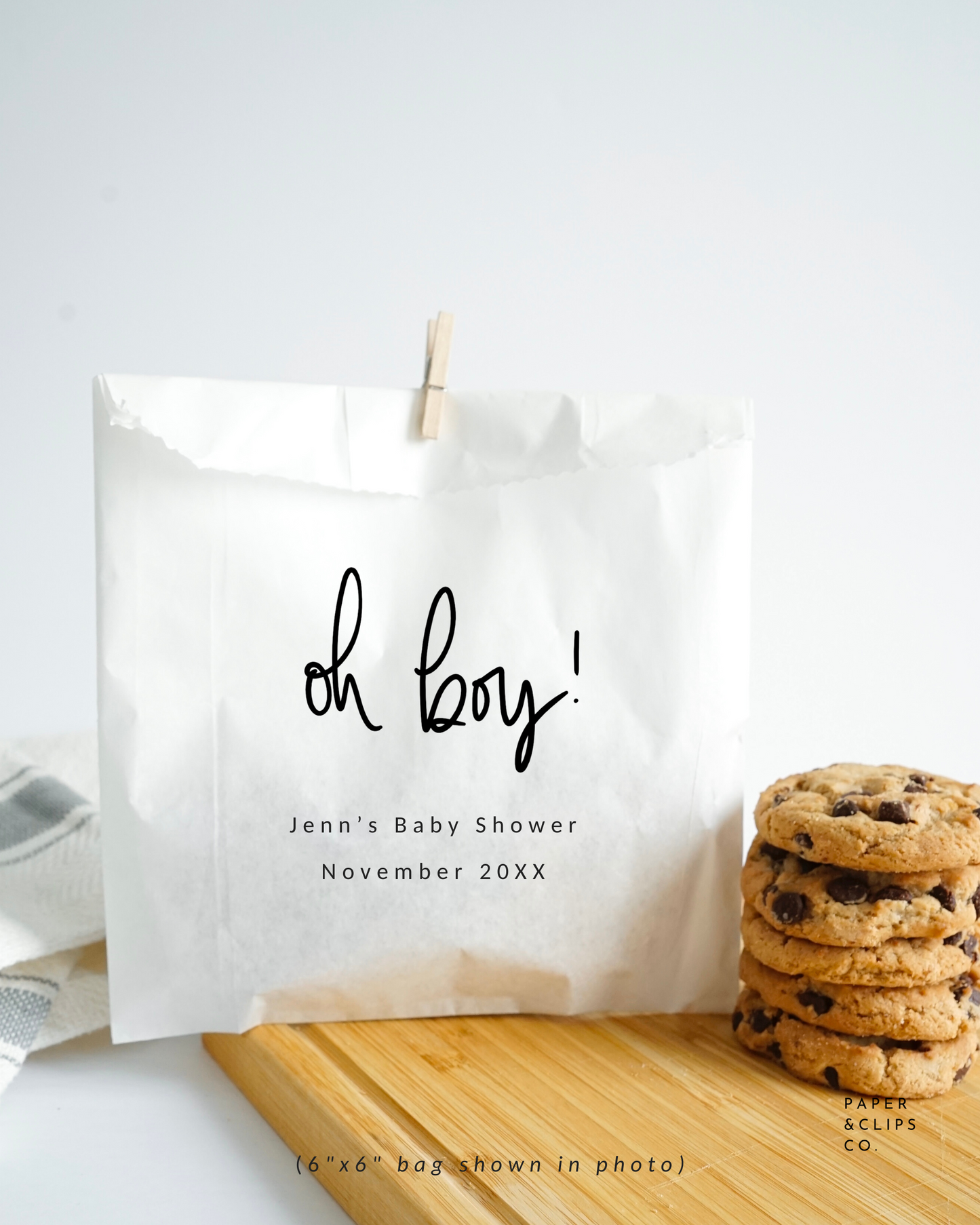 Oh Boy! - White Party Bags