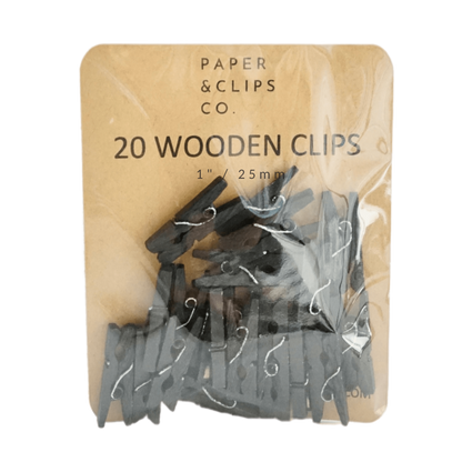 Black Miniature Clothespins Wooden Clips