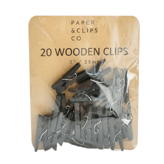 Black Miniature Clothespins Wooden Clips