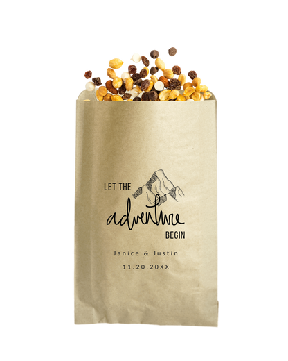 Let the Adventure Begin - Brown Party Bags