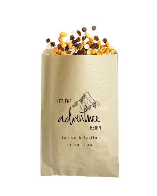 Let the Adventure Begin - Brown Party Bags