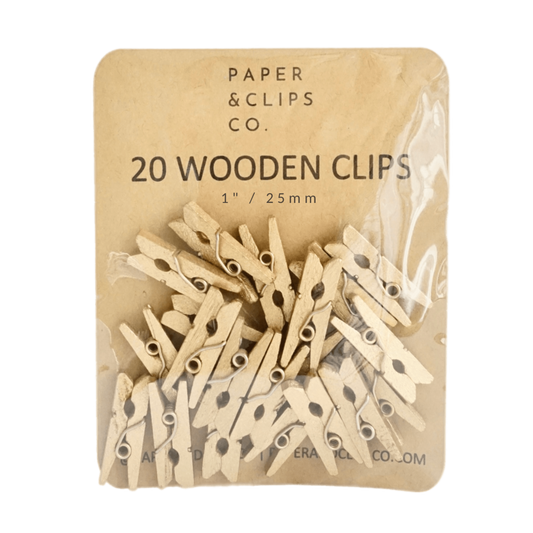 Gold Miniature Clothespins Wooden Clips