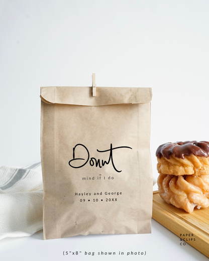 Donut Mind If I Do - Brown Party Bags