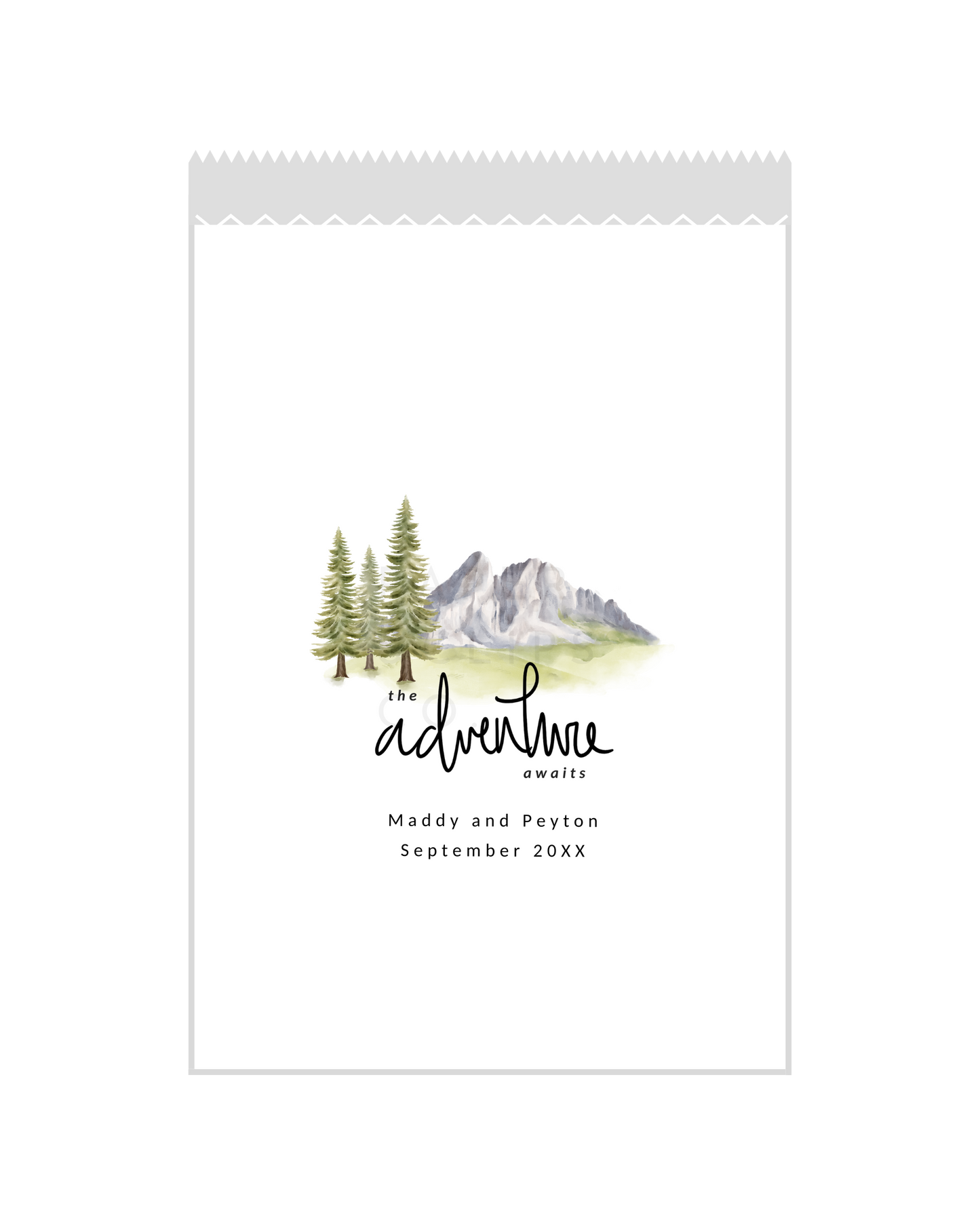 NEW! The Adventure Awaits - White Party Bags