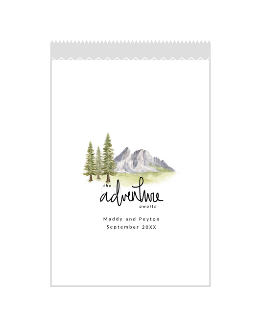 NEW! The Adventure Awaits - White Party Bags