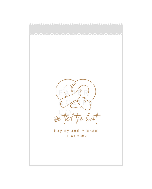 We Tied The Knot - White Party Bags