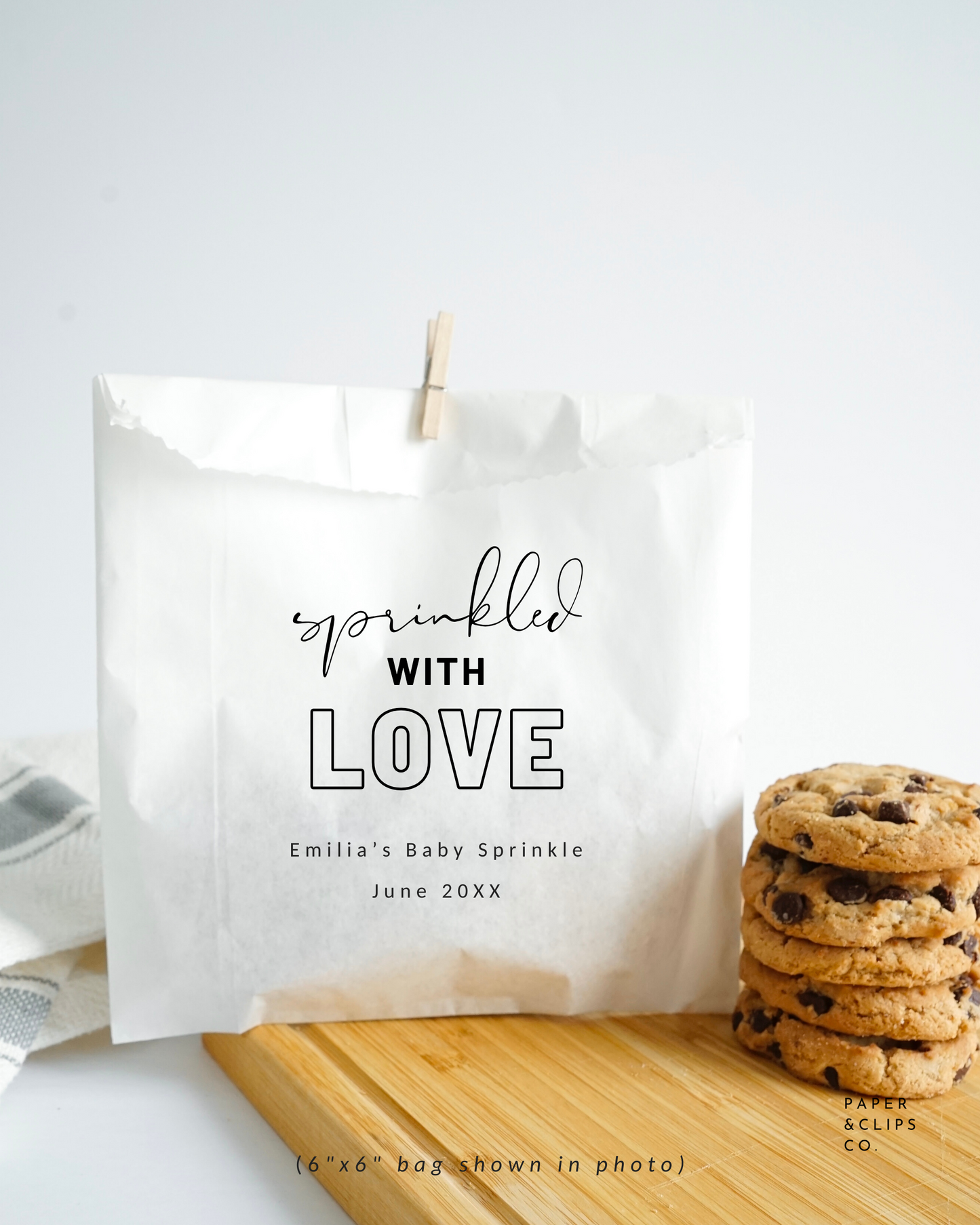 Sprinkled With Love - White Party Bags