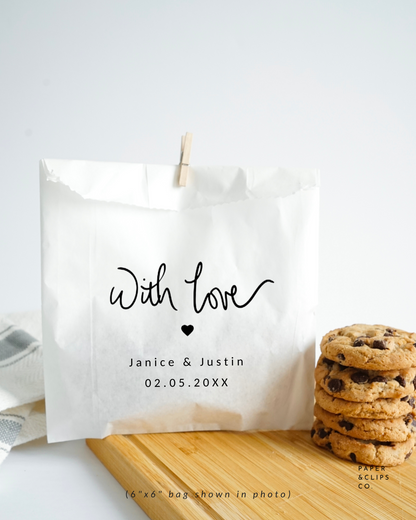 With Love - White Party Bags