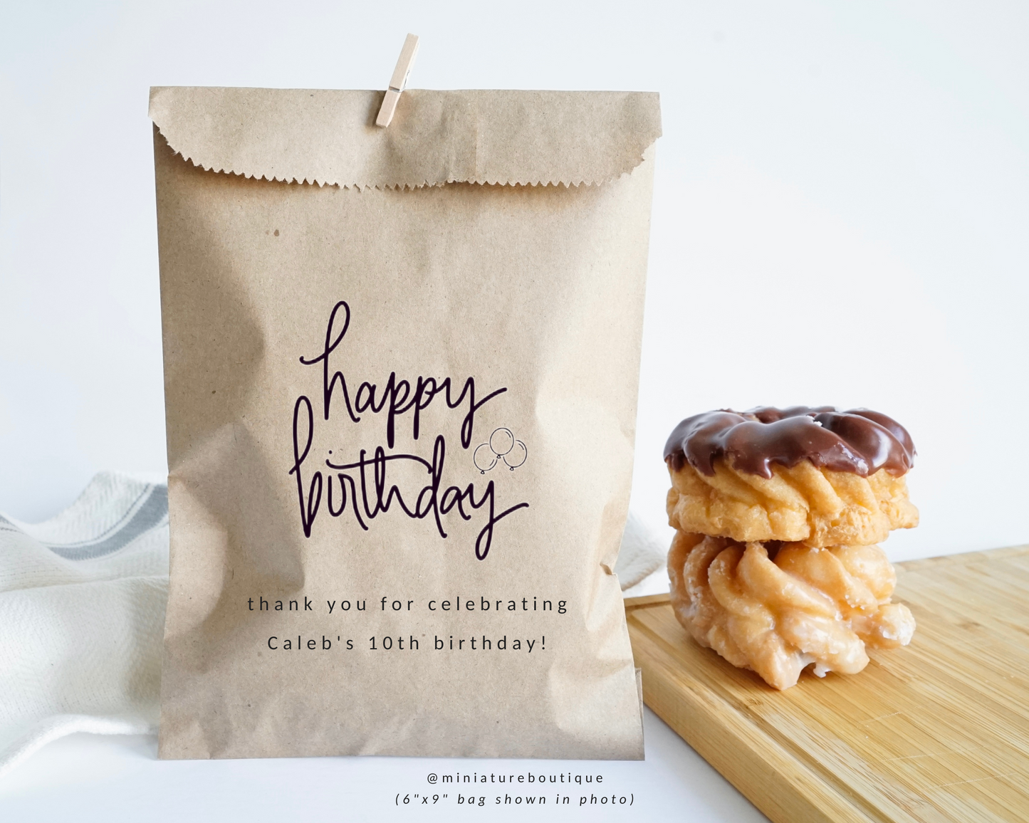 Happy Birthday - Brown Party Bags