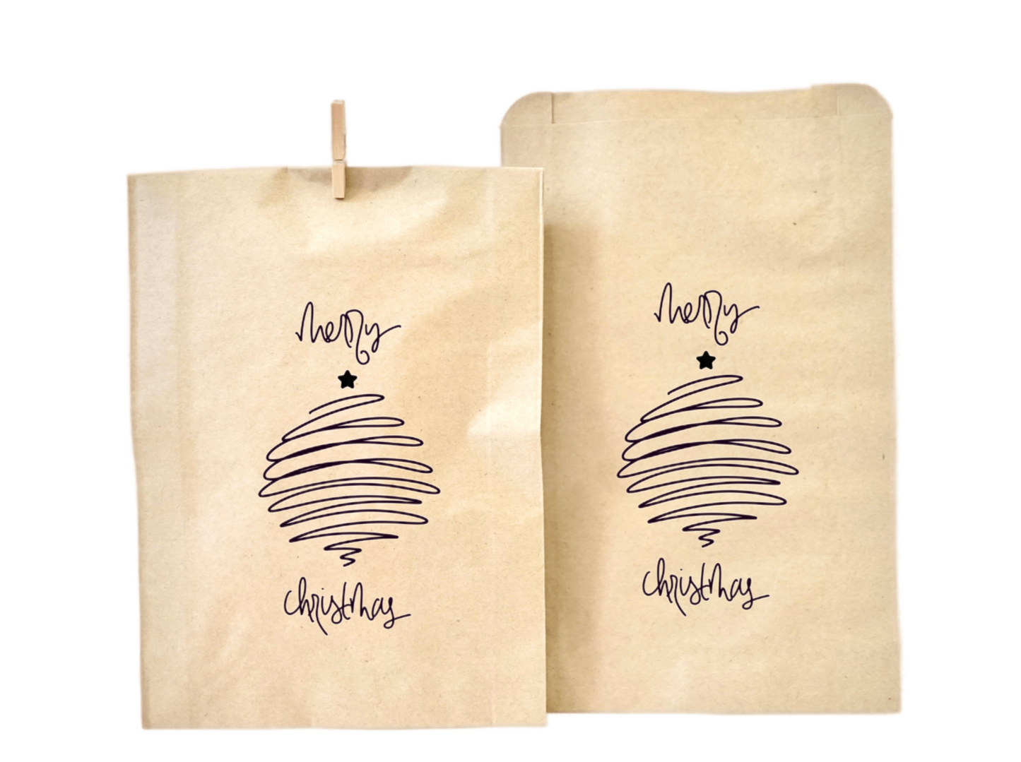 Modern cute holiday christmas party gift bags