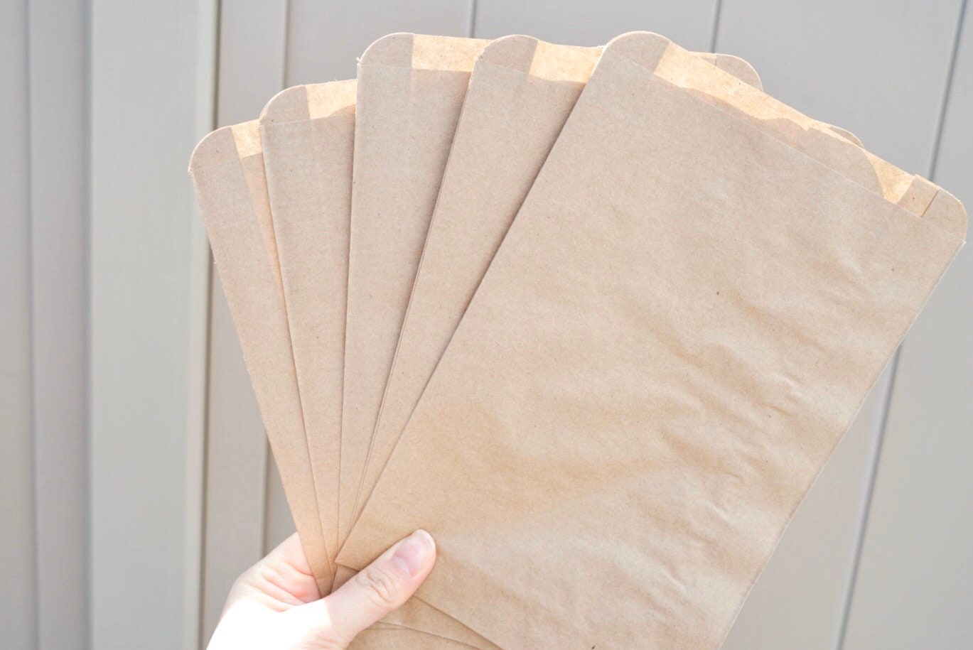 5x8 BLANK Medium Kraft Brown Paper Bags