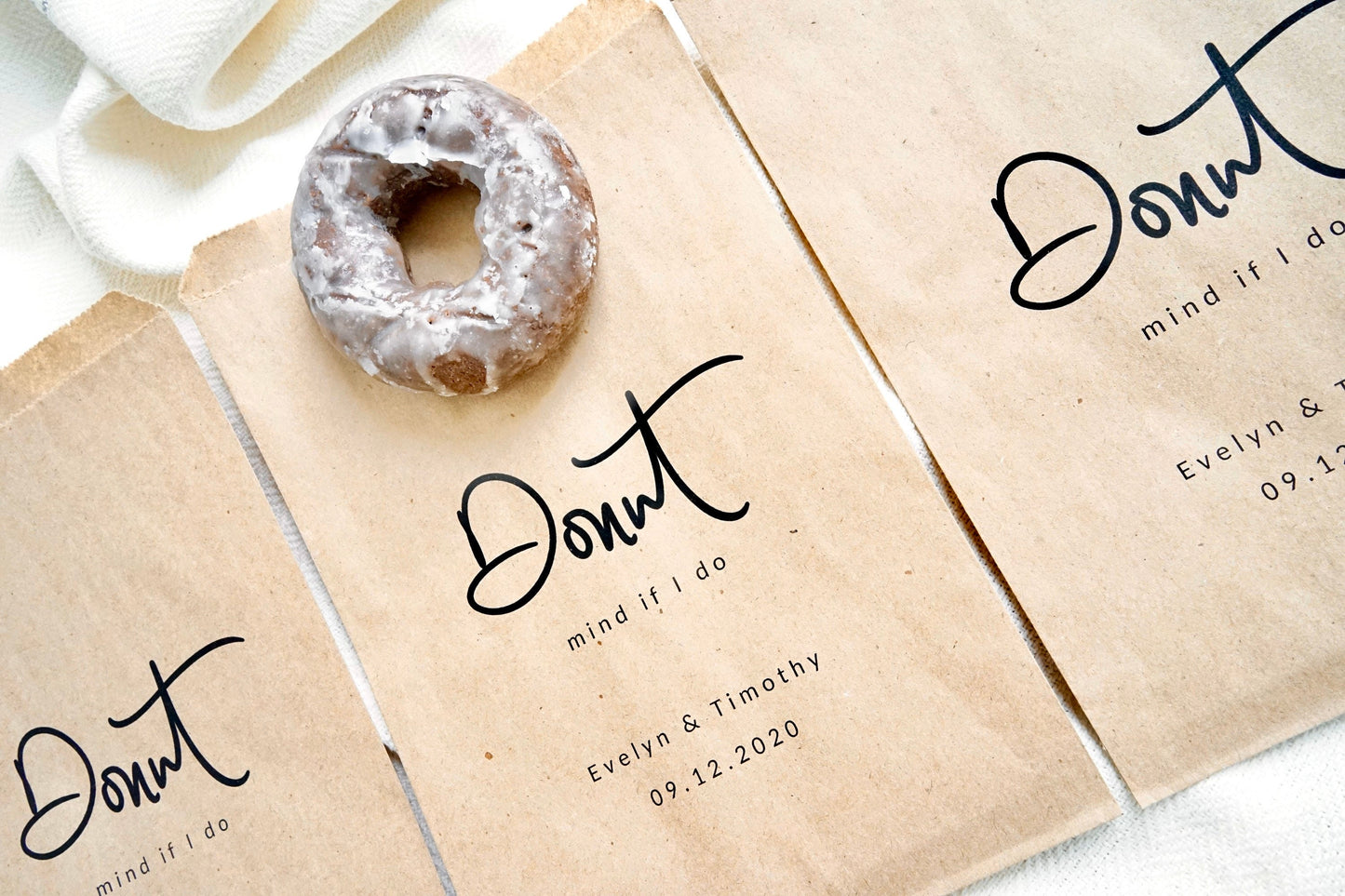 Donut Mind If I Do - Brown Party Bags