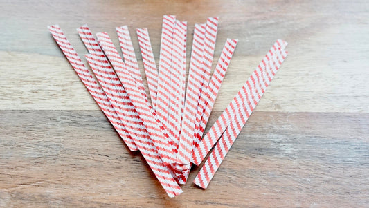 Red and White Twist Ties